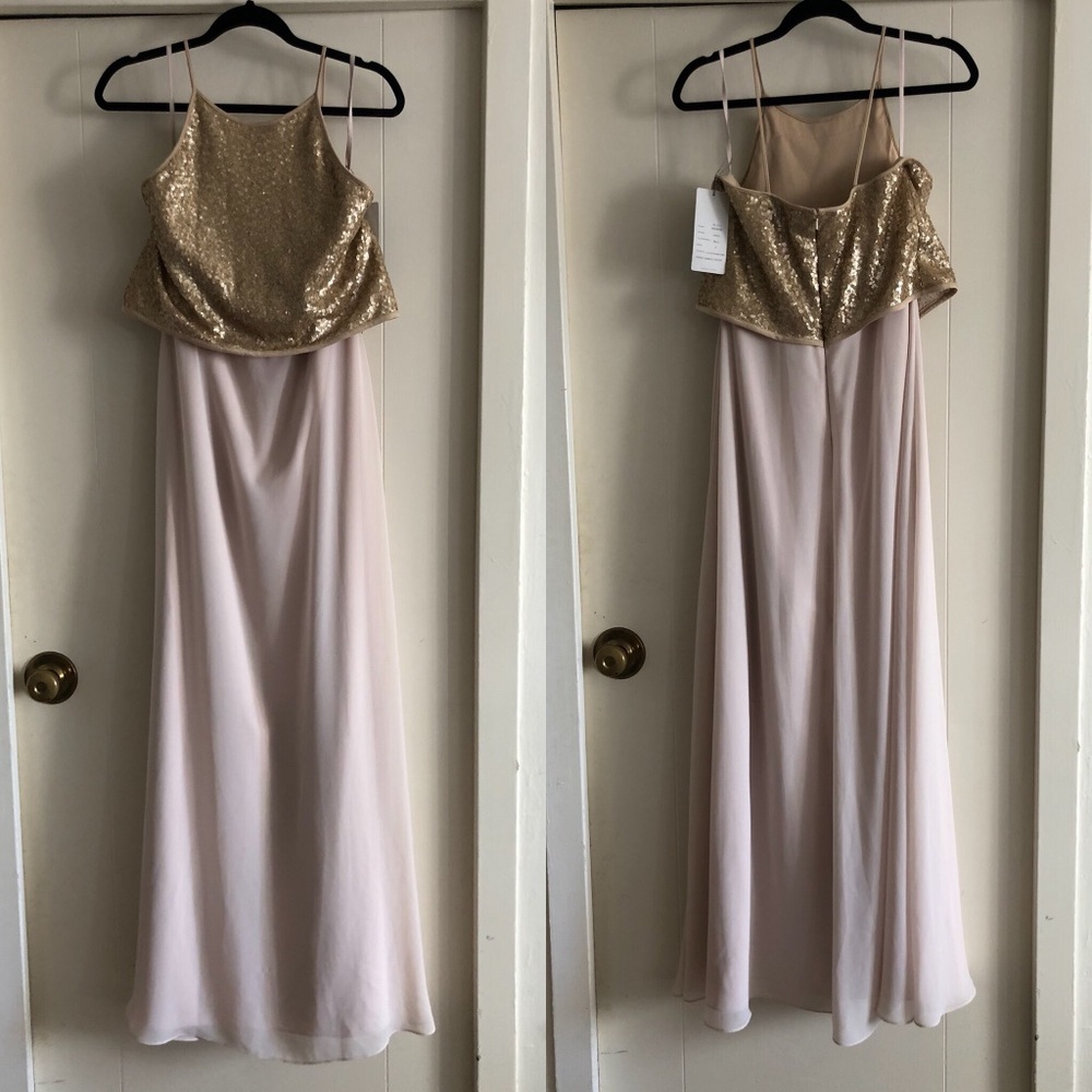 NWT KNT Gold Sequin Gown